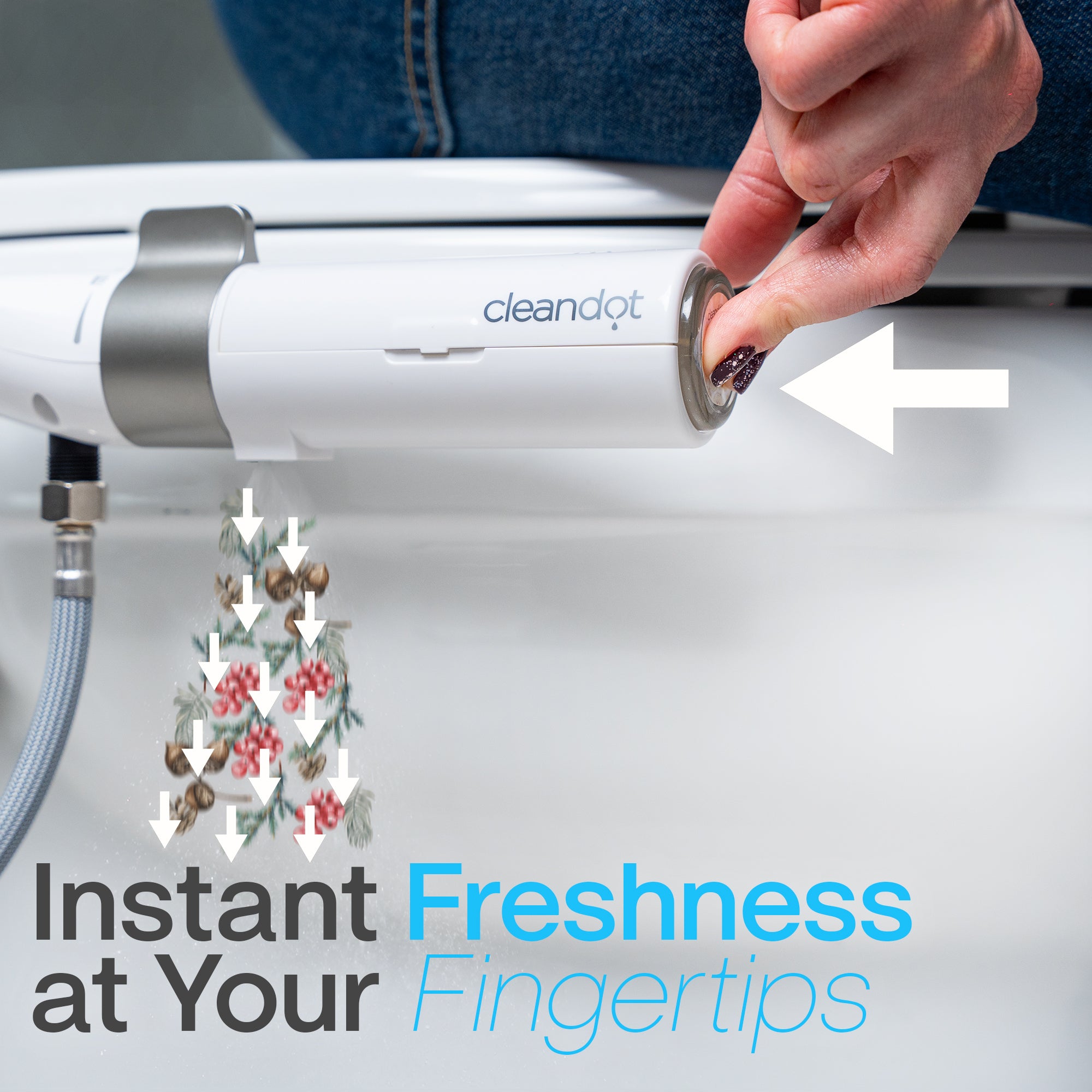 Cleandot Scented Bidet Attachment – Nordic Wood | AromaFlow Fragrance System