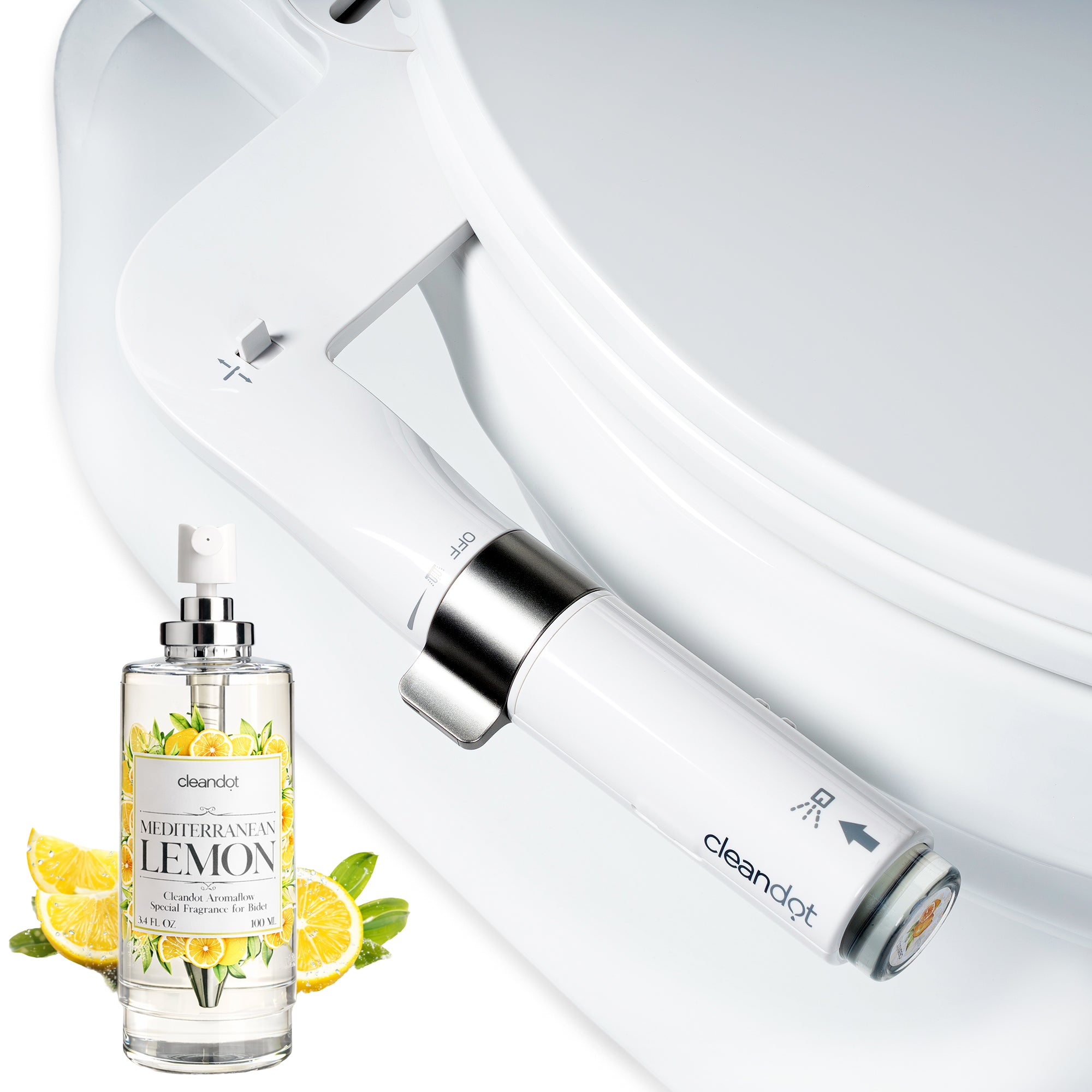 Cleandot Scented Bidet Attachment – Mediterranean Lemon | AromaFlow Fragrance System